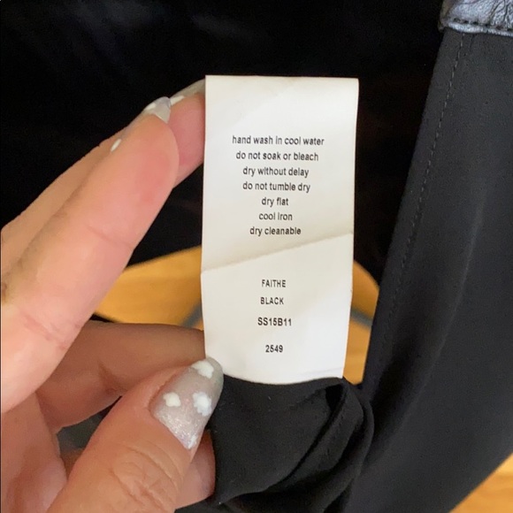 Chris Gramer leather top NEW Black Sz 0 - Picture 8 of 8